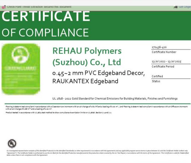 GREENGUARD - Edgeband Décor